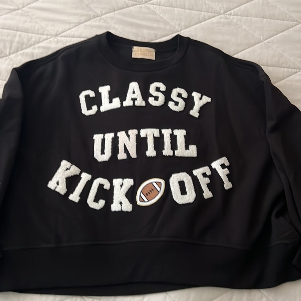 Judith March CLASSY UNTIL KICKOFF HELMET PULLOVER black large - Picture 3 of 16